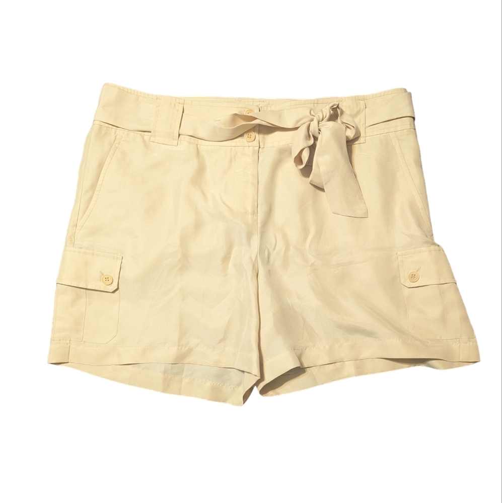 100% Silk Cargo Shorts NWT